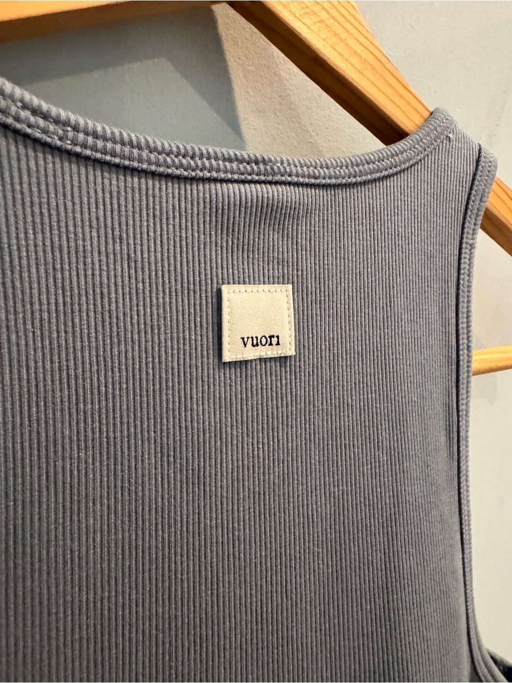Vuori Pose Plyo Tank in Blue Slate, Size L - Picture 7 of 8